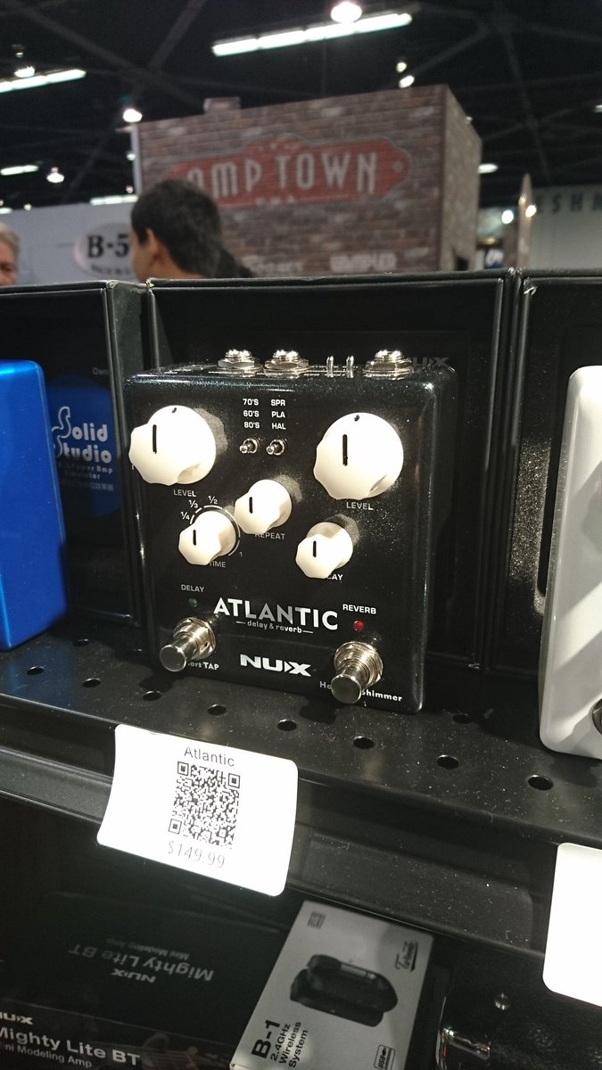 NAMM2018:エコーペダル】-NUX- “Atlantic – Delay & Reverb” 全6モード