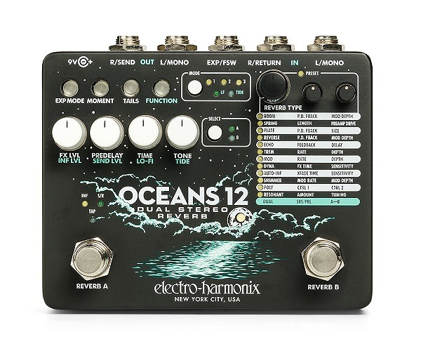 リバーブ】-Electro Harmonix-リバーブの種類と機能性を向上！Oceans