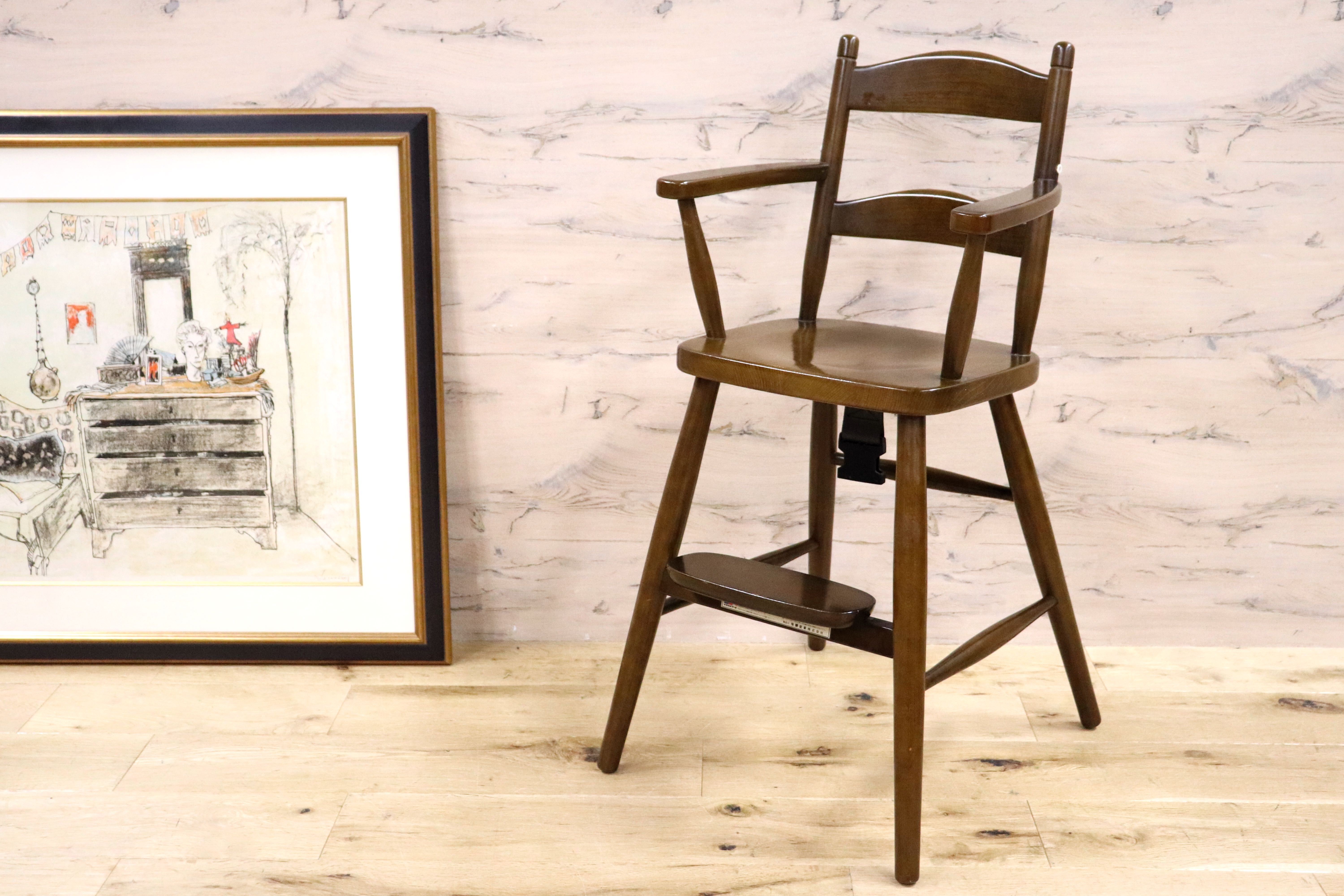 GMFN317○飛騨産業 / HIDA キツツキ ベビーチェア ハイチェア 子供椅子