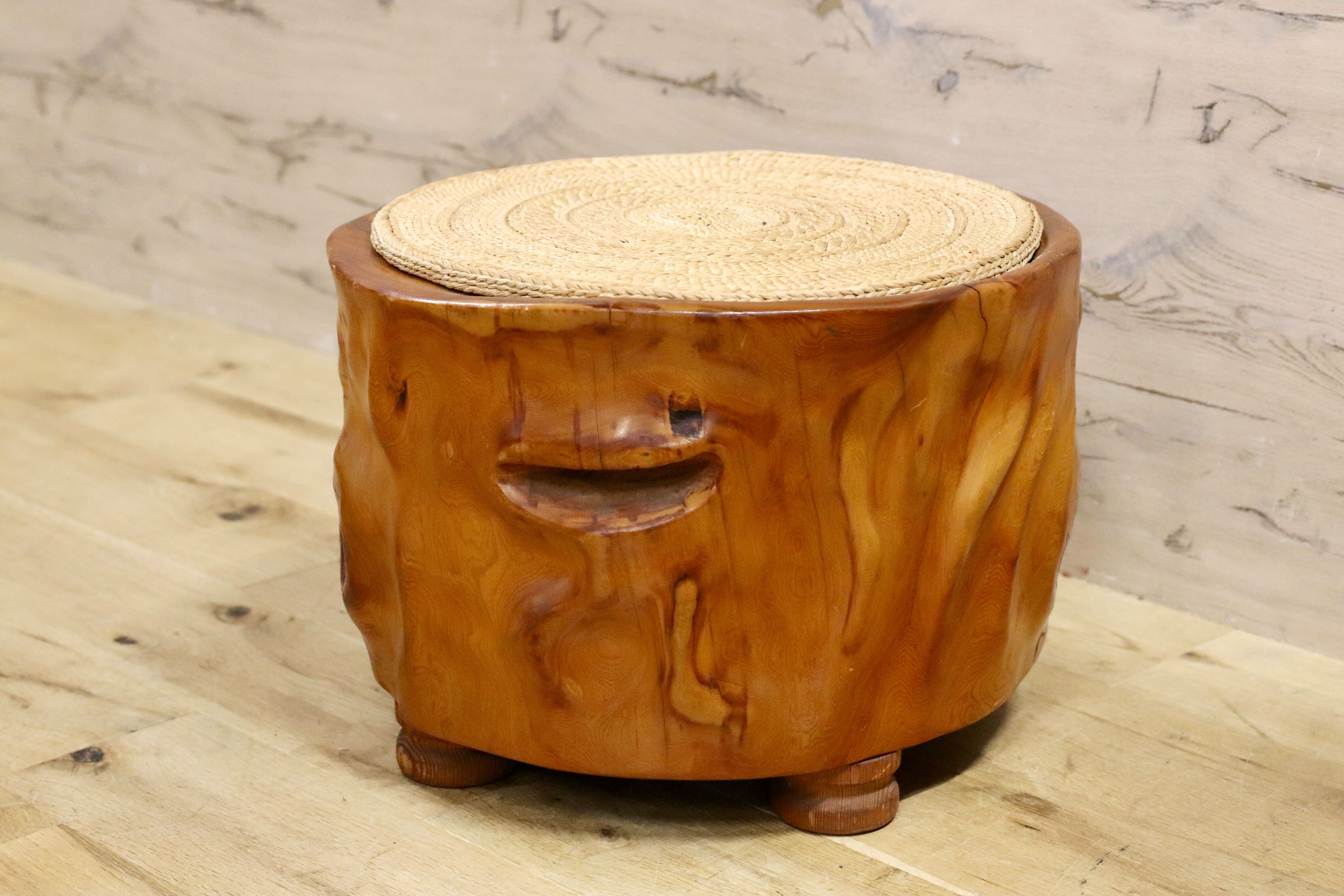 GMHH124A○世界遺産屋久杉 無垢材 スツール 椅子 腰掛け 和家具 工芸品