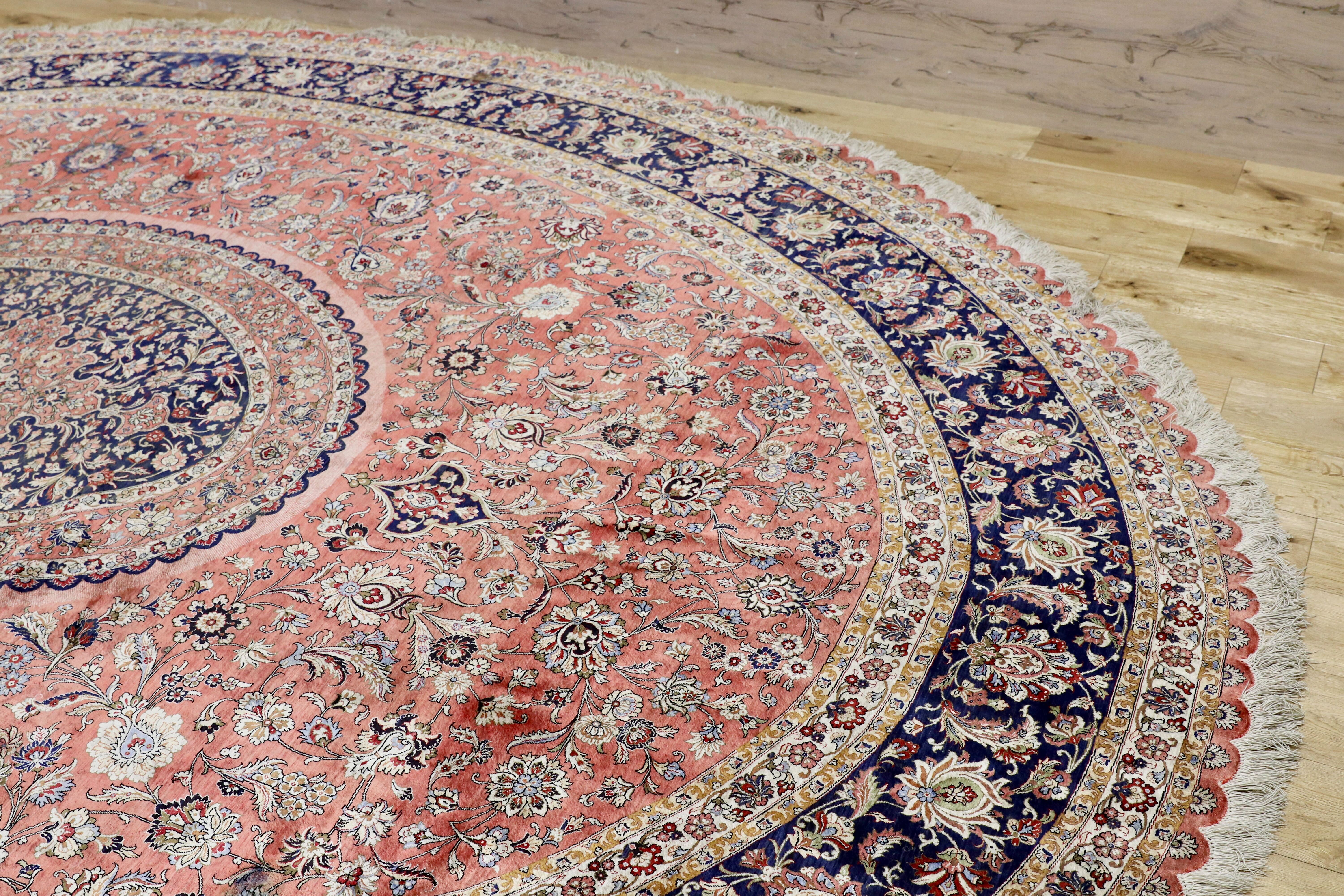 GMIK185○最高級 ペルシャ絨毯 シルク 手織り カーペット ラグ