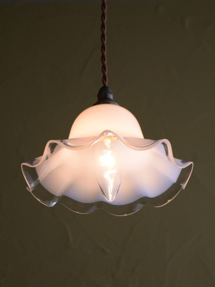 早い者勝ち価格♪ アンティーク ガラスシェード ローズ 薔薇