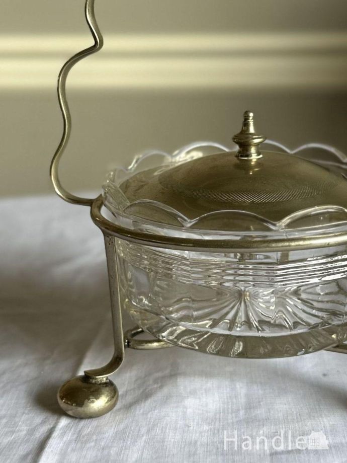 英国で見つけたアンティークの食器、シルバープレートのジャム