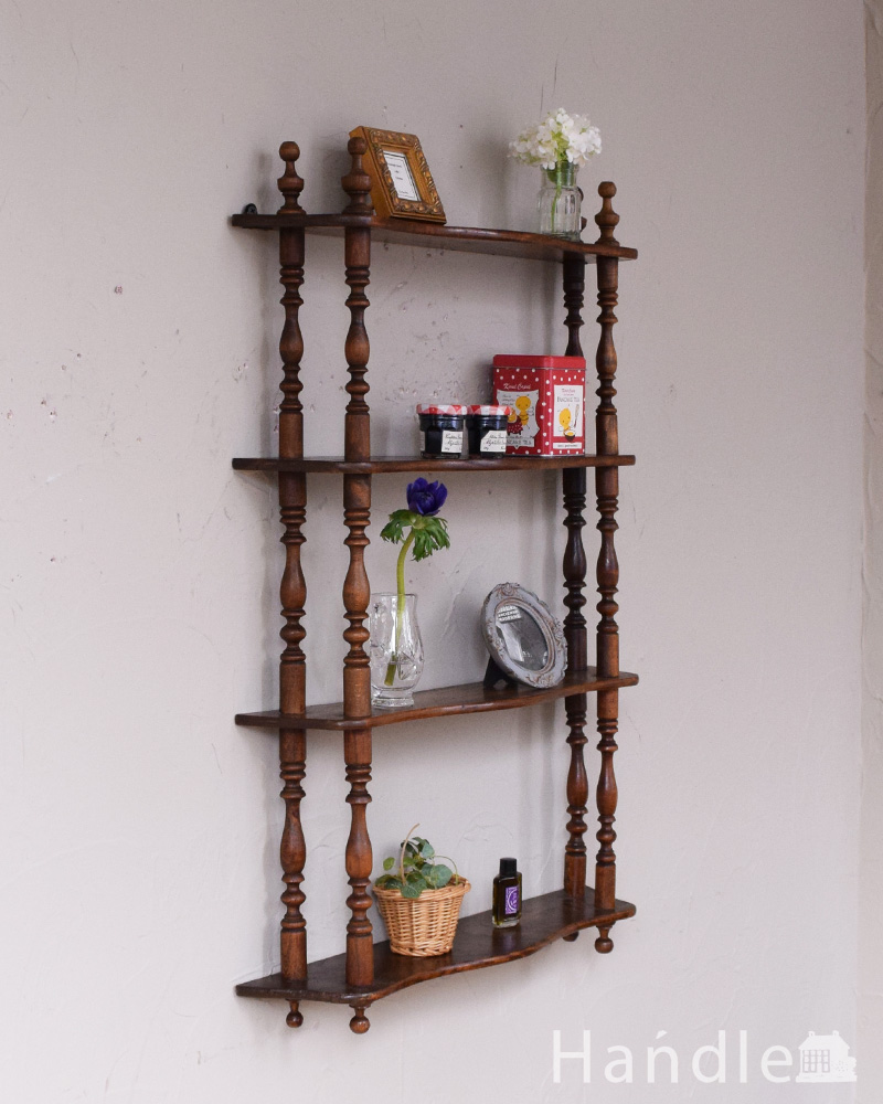 フランスから到着したアンティークのウォールラック（飾り棚）(x-950-f