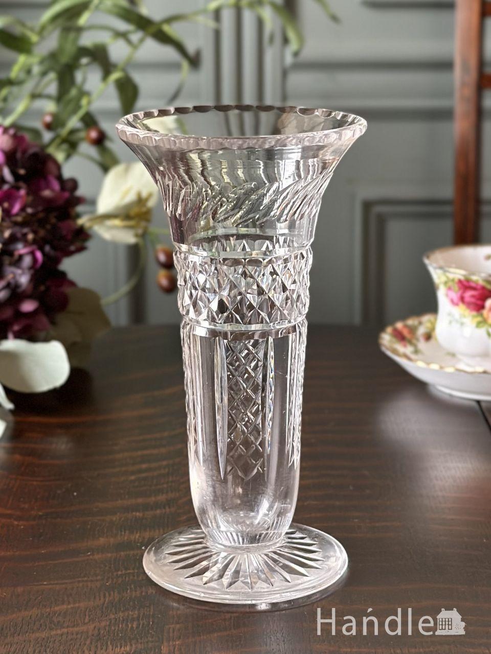 アンティークシルバー×プレスドグラスのピッチャー（水差し）、プレス