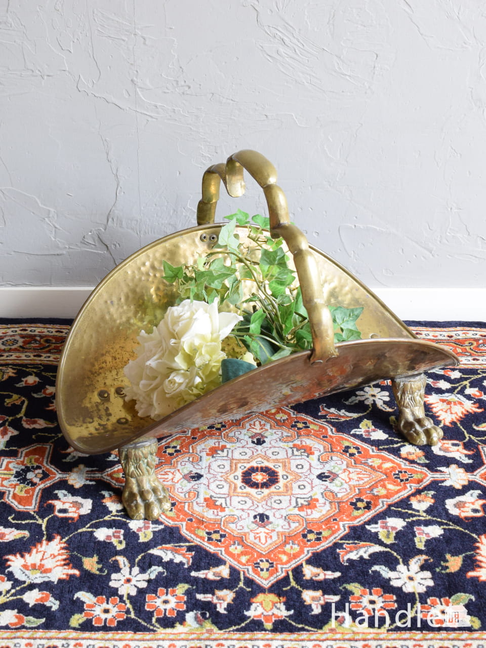 英国の銀雑貨、美しい透かし彫りのアンティークシルバー（ティー