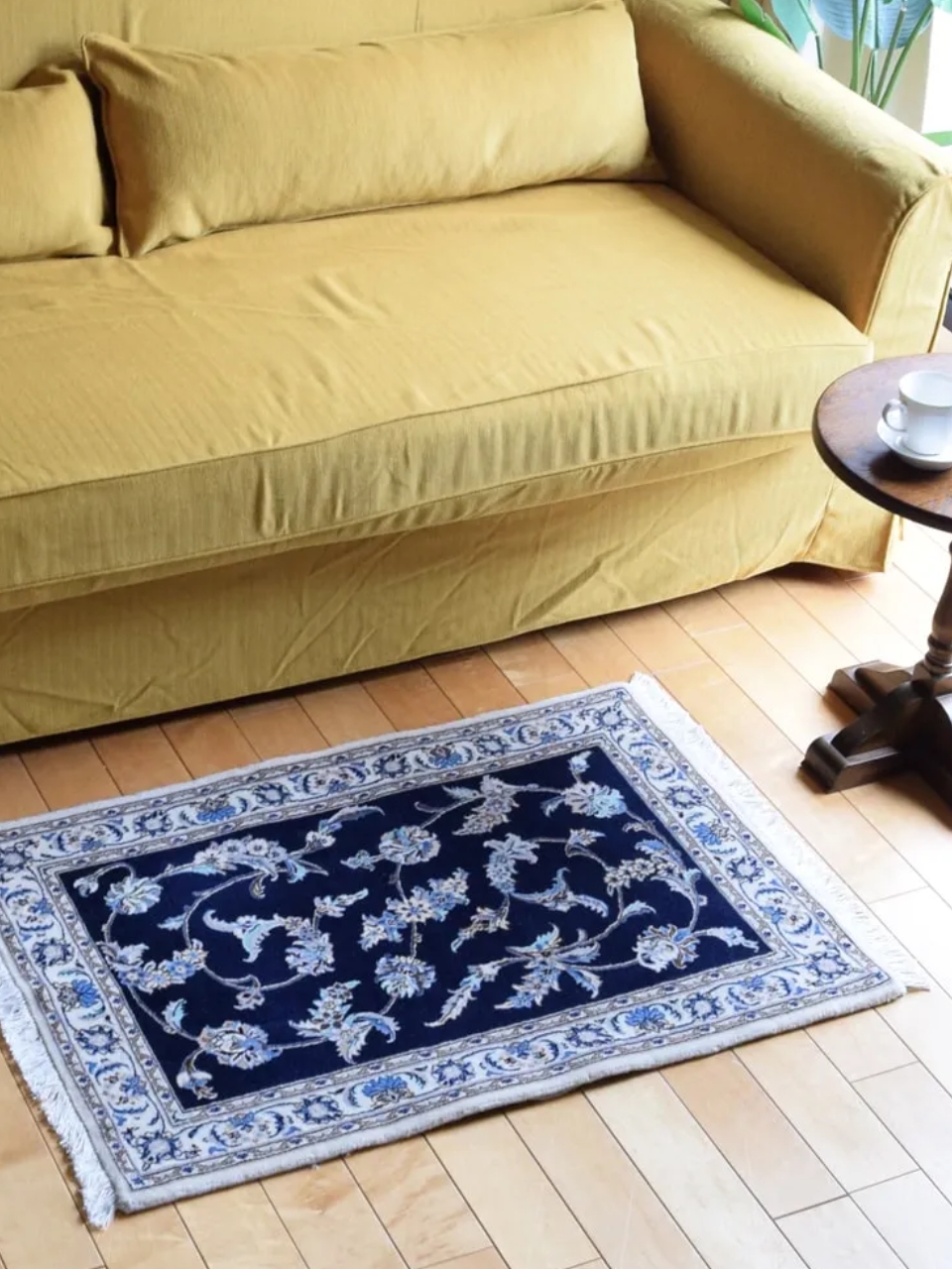 ナイン（Naeen） 6Laの手織りのペルシャ絨毯、使いやすいサイズの