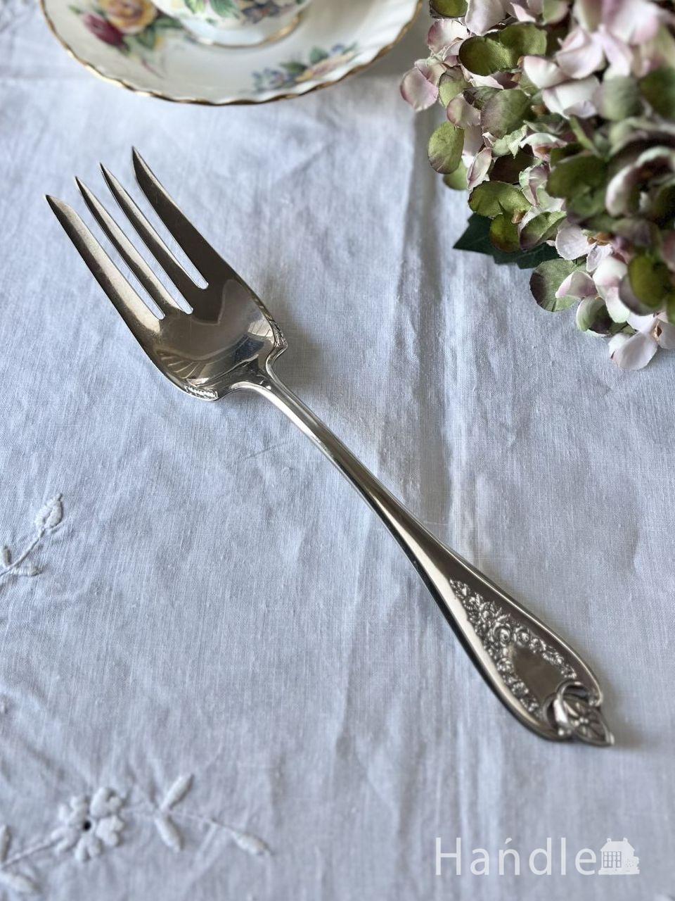 アンティークのシルバーカトラリー、シルバープレートのサーバー