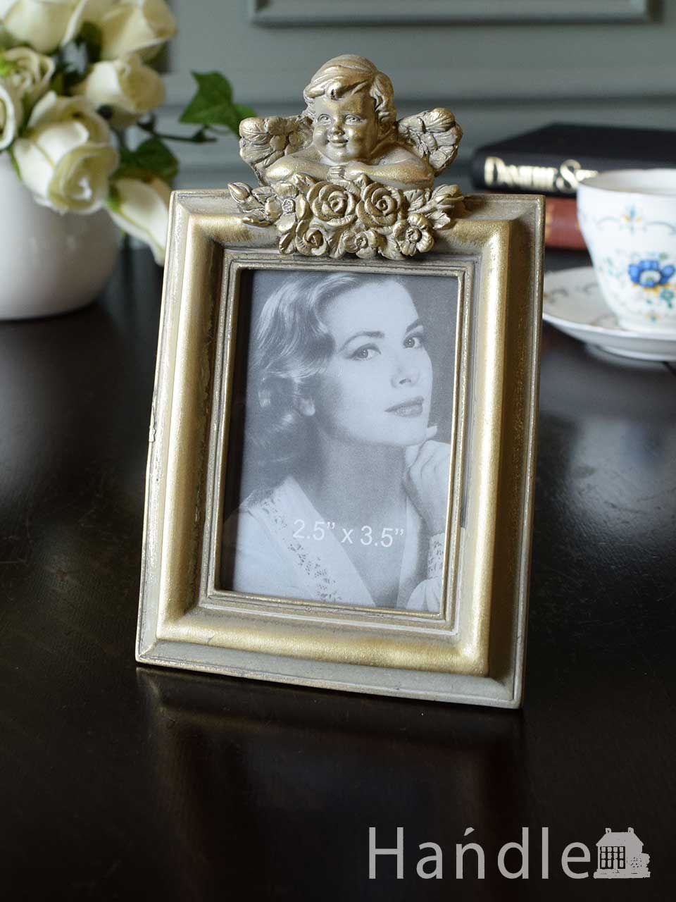 専用フランスアンティークフレーム 天使とローズガーランドレリーフ