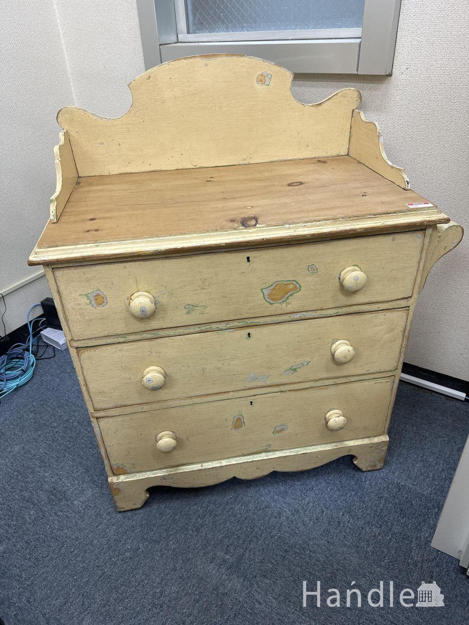 フランスの美しい猫脚チェスト、カギがついたアンティークの家具(j