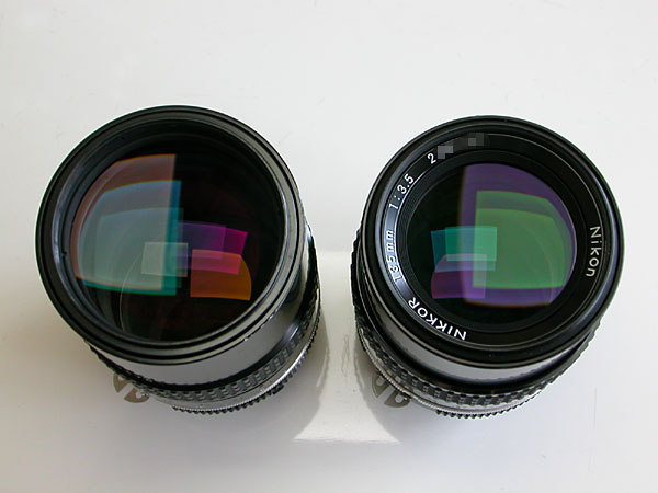 Ai Nikkor 135mm F2.8とAi Nikkor 135mm F3.5の比較(スペック編