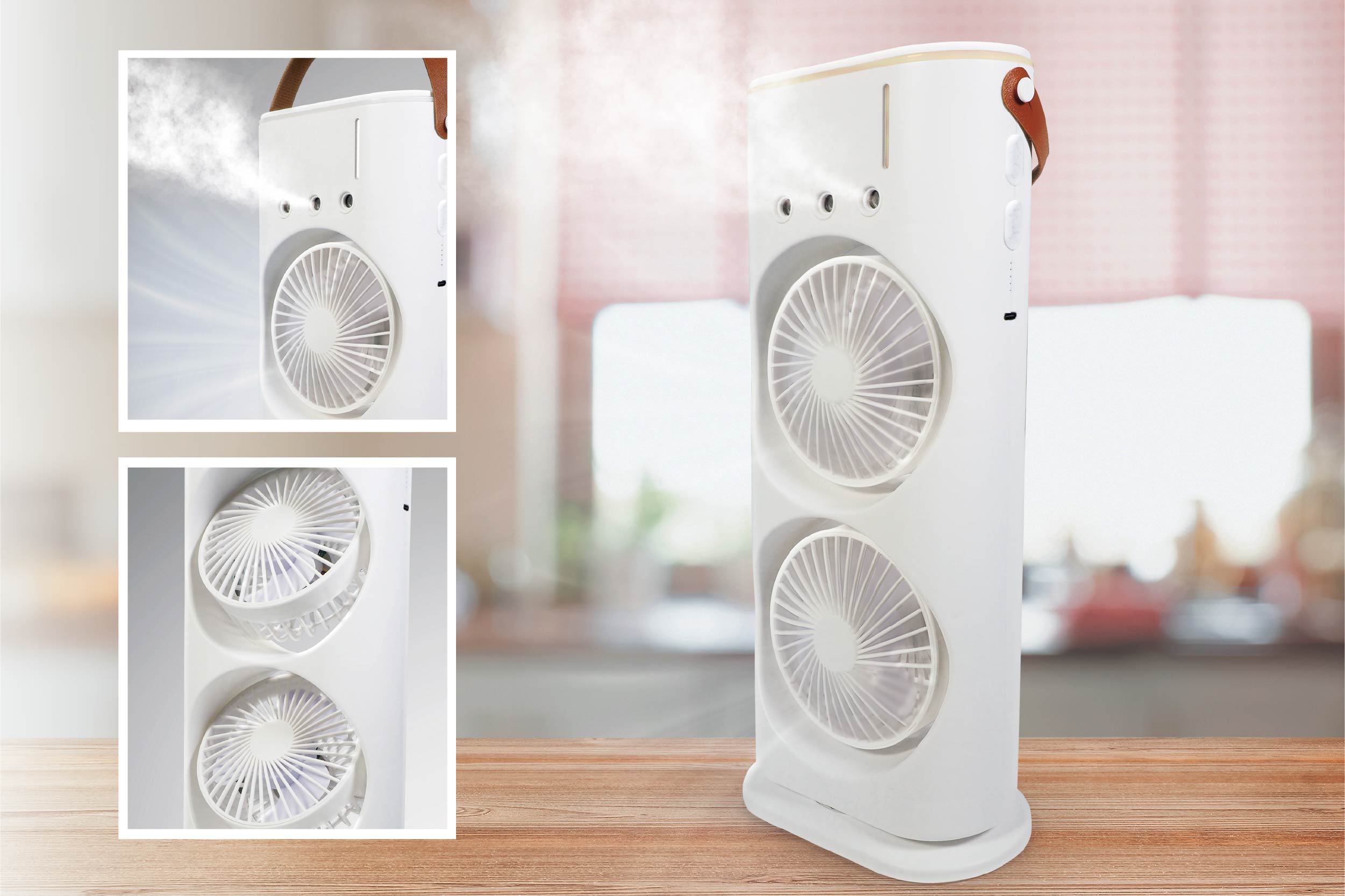 充電式卓上ミスト＆ダブルファン | 株式会社ハック