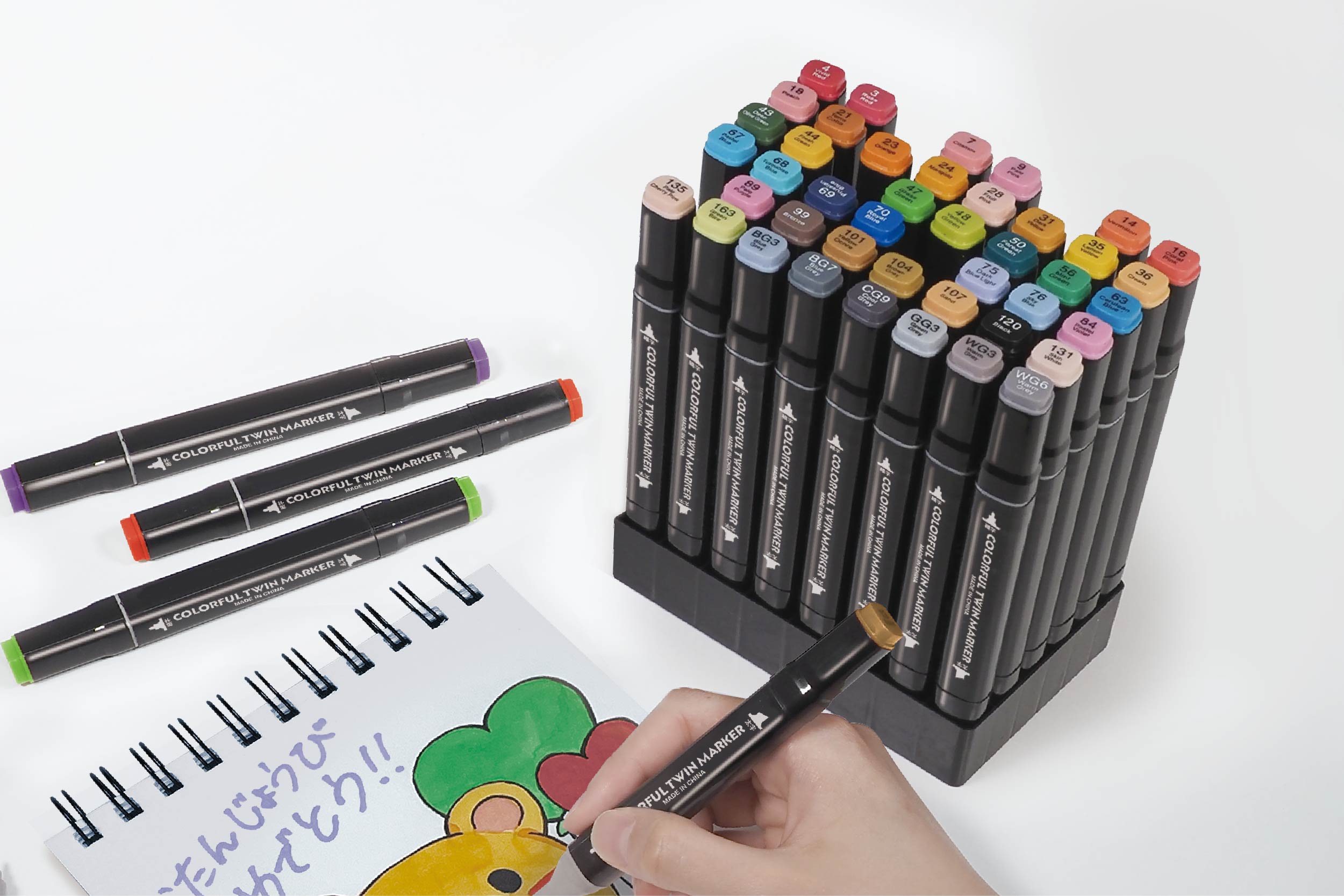 カラフルツインマーカー48色セット | 株式会社ハック