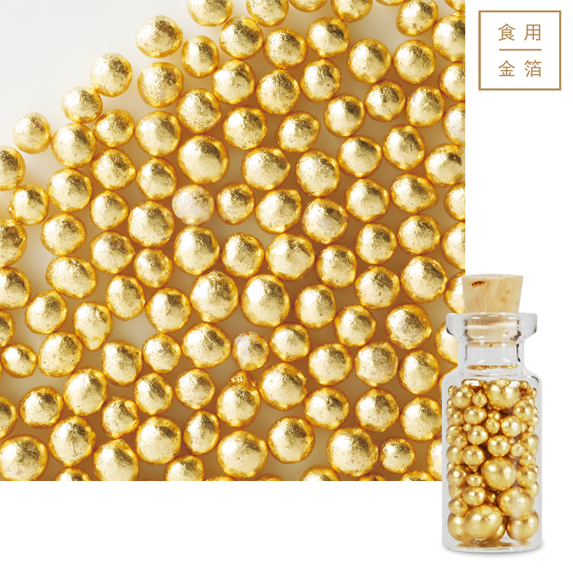 箔一 hakuichi 金箔 金沢箔 金沢 工芸品 アラザンゴールド(コルク瓶)2.5g