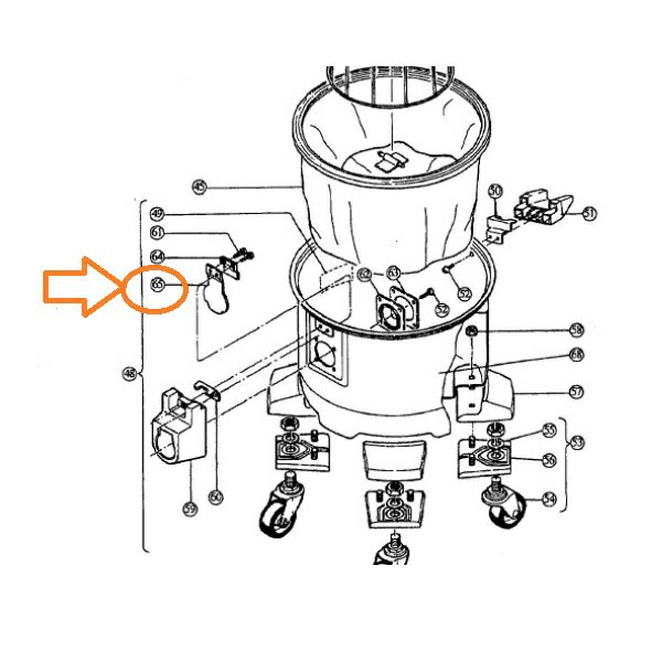 日立業務用掃除機CV-95H2用部品 65番シャへイバン