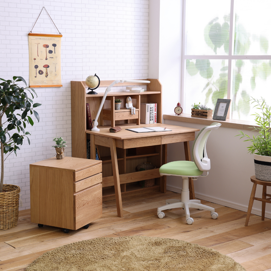 送料無料】HATCH ハッチ デスクセット 学習机 W1000（ナチュラル