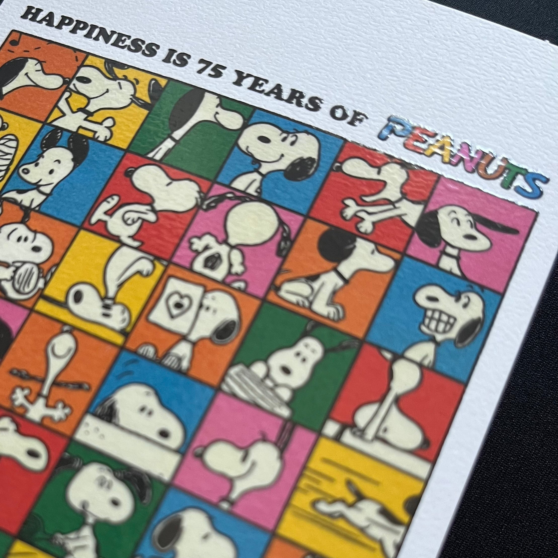 スヌーピー UV加工 75th ブロック【ポストカード／1柄1枚入り／PEANUTS