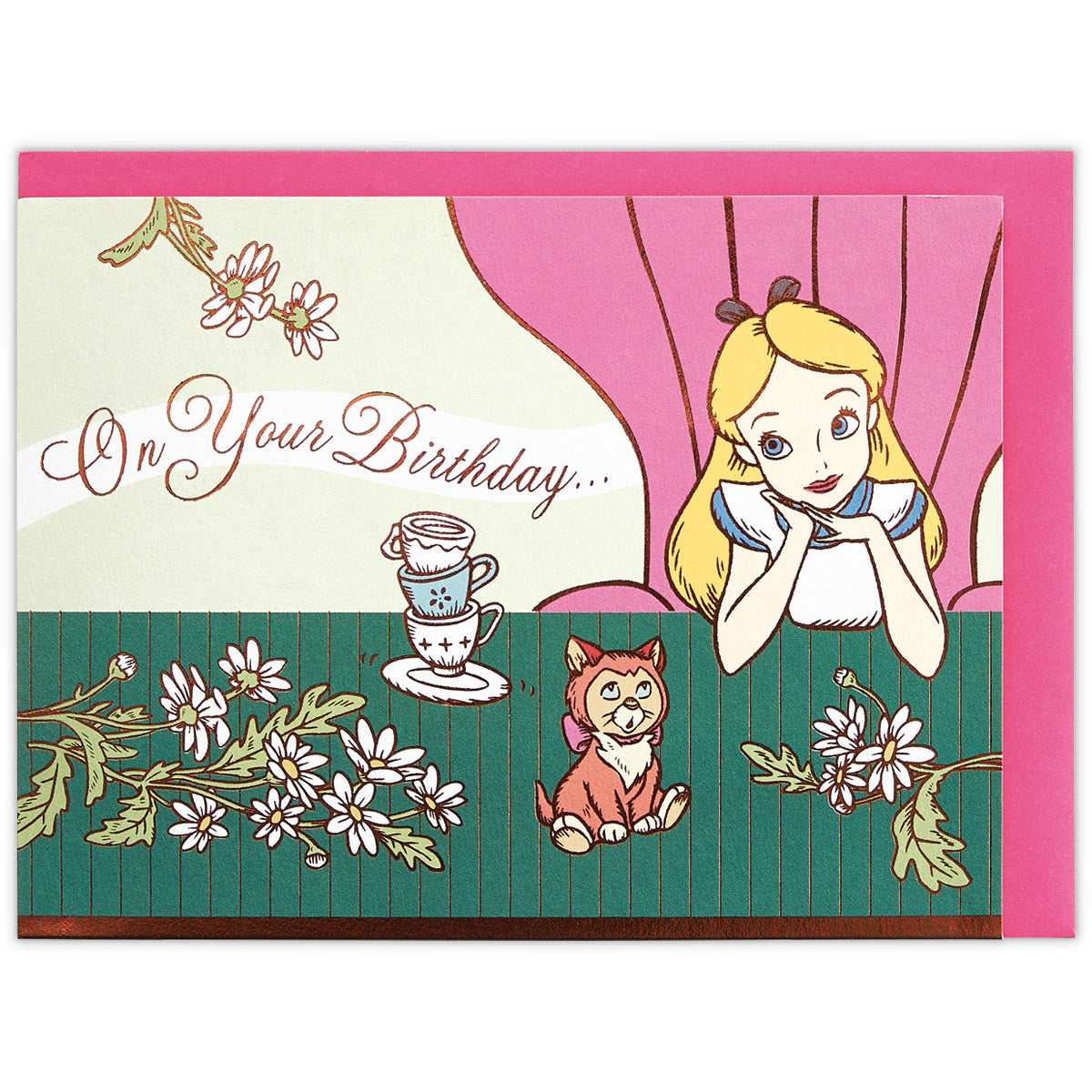 ディズニー アリス ティーパーティー【誕生お祝い／立体カード