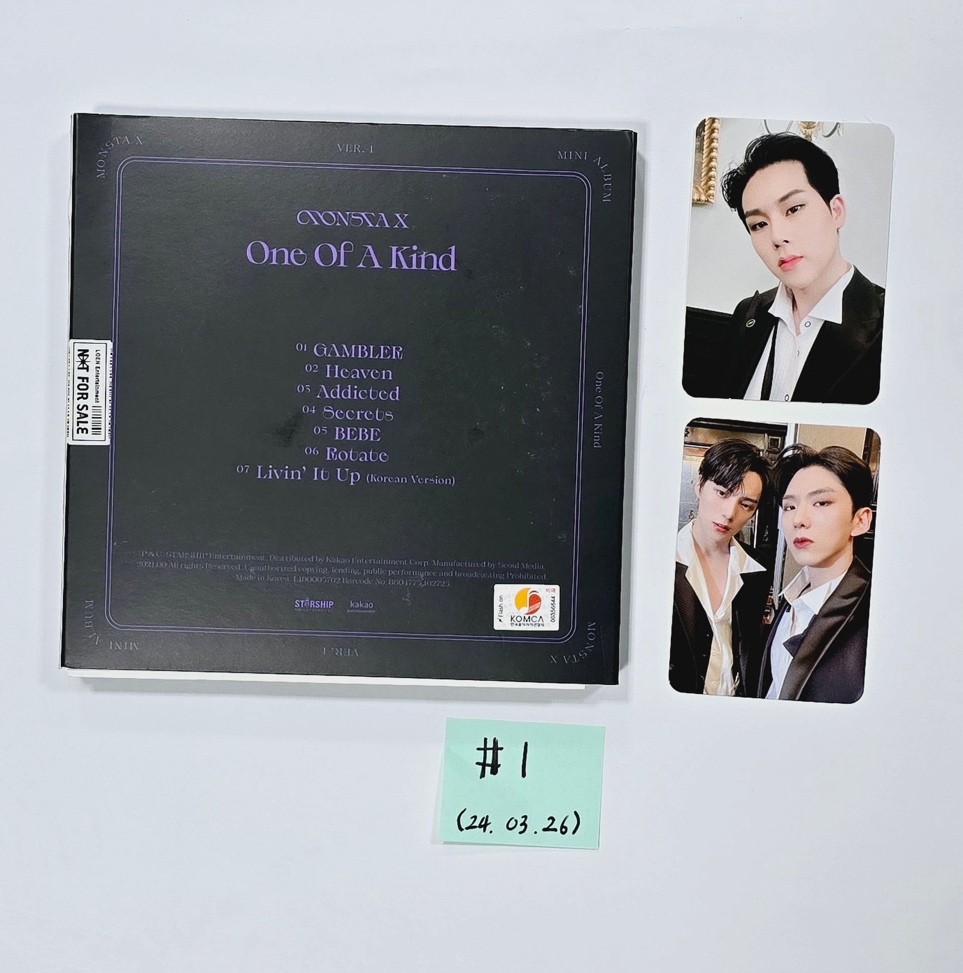 MONSTA X - Hand Autographed(Signed) Promo Album [24.3.26