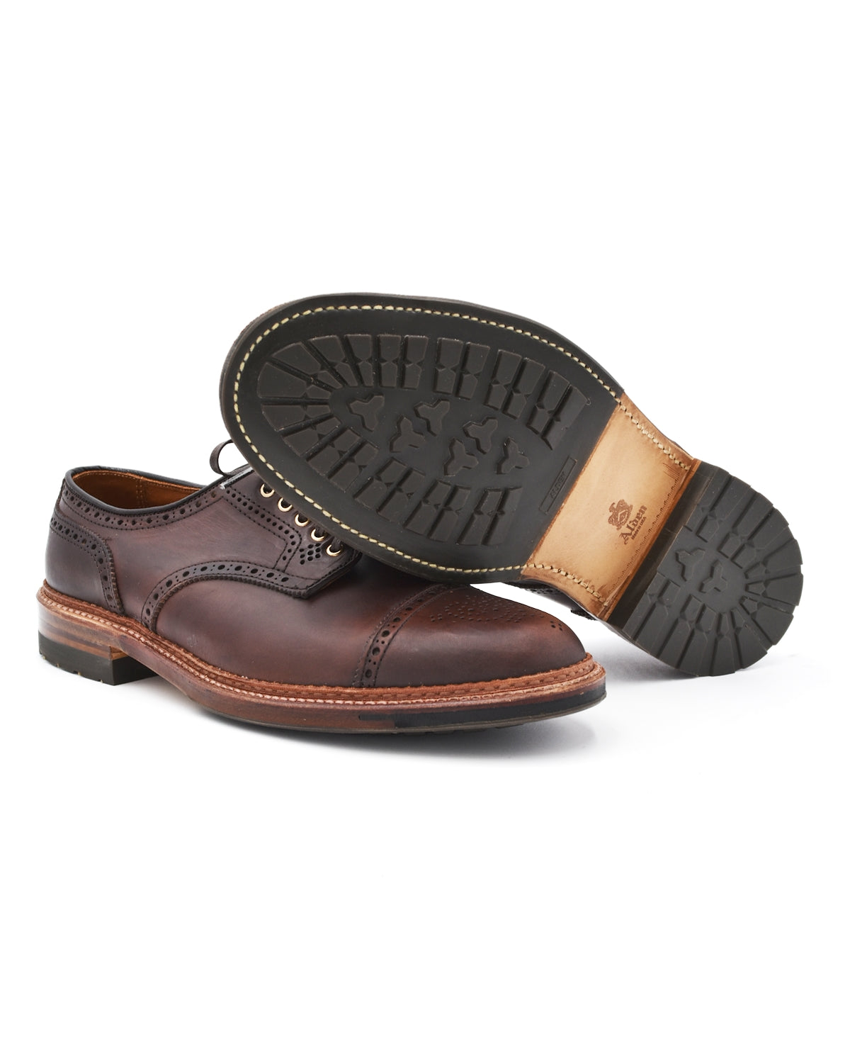 Alden 21524C Brown Chromexcel Medallion Toe Blutcher – Halo Shoes