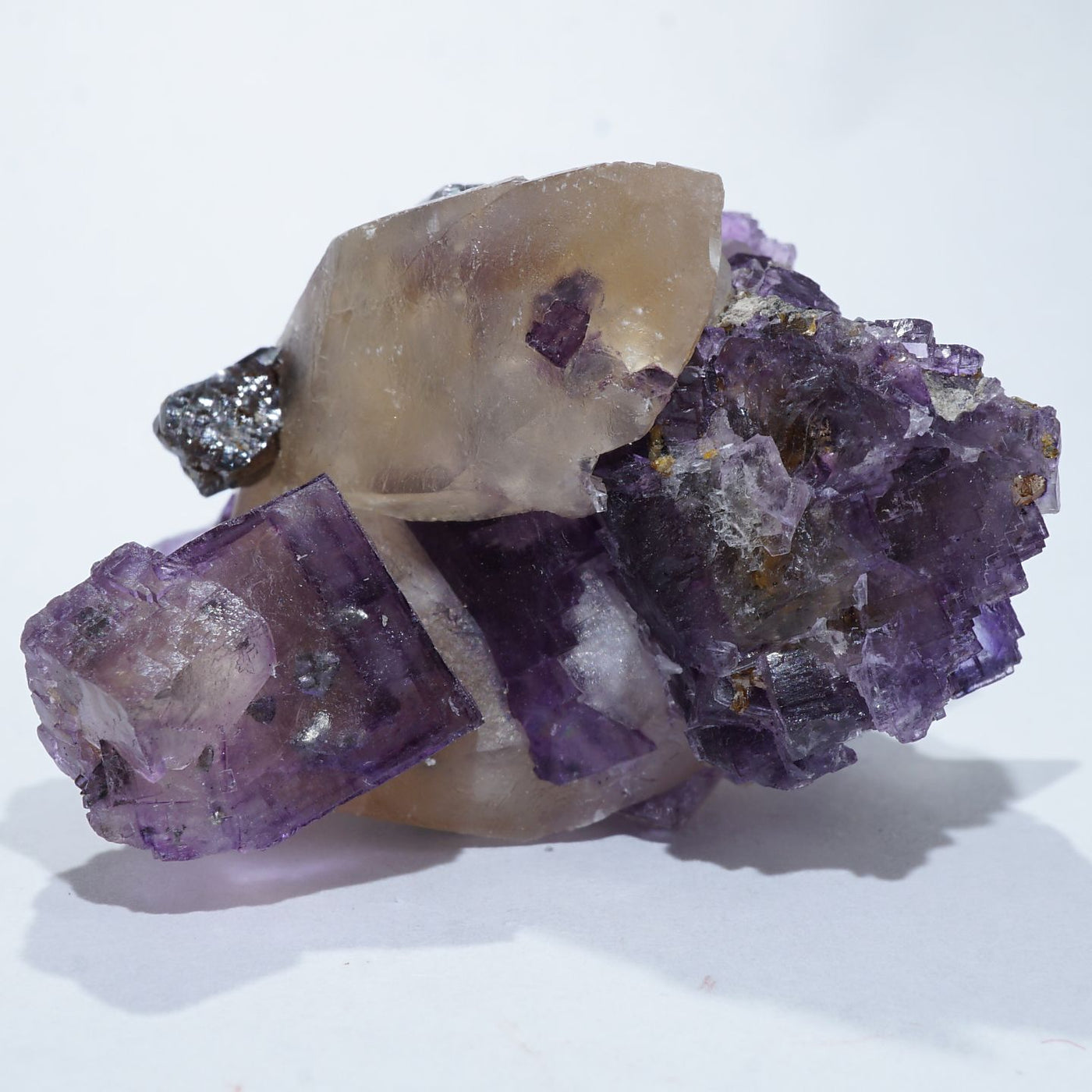 蛍光》イリノイ州産 フローライト・カルサイト・スファレライト