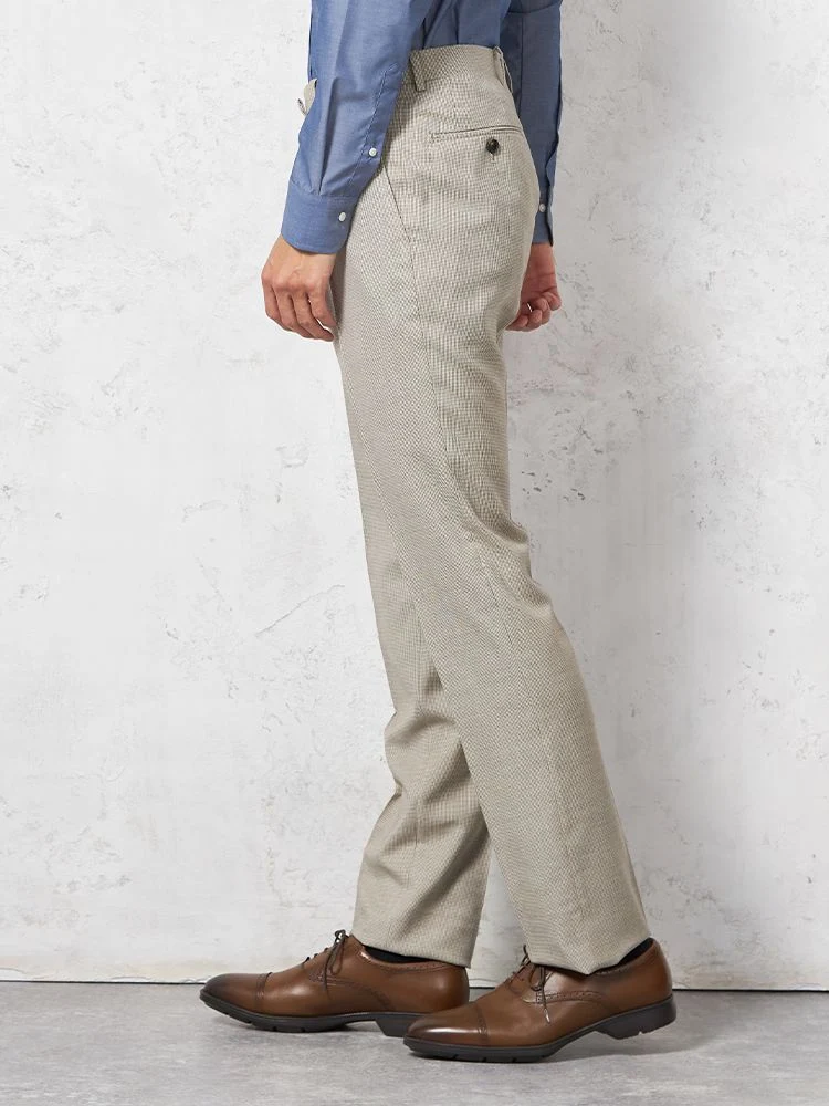 ベージュ 【イタリア製素材REDA FLEXO使用】パンツ スラックス