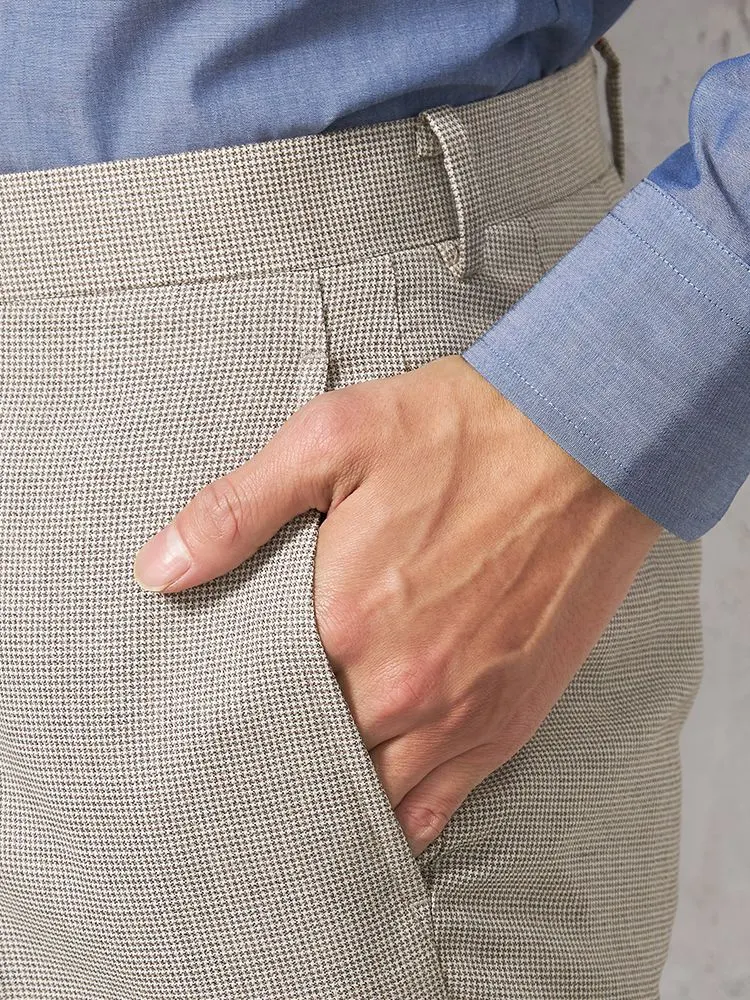 ベージュ 【イタリア製素材REDA FLEXO使用】パンツ スラックス