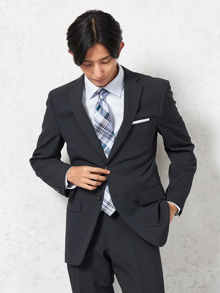 スーツ 2つボタン【WEB限定】上下ウォッシャブル シャドウストライプ