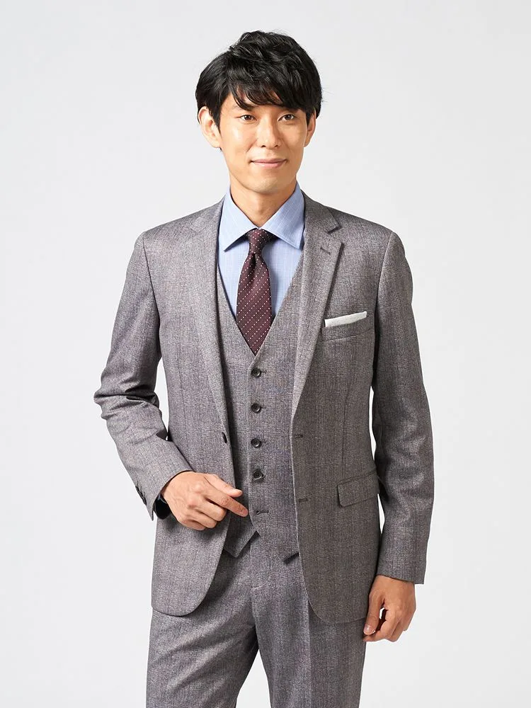 Cassette Cross】スリーピーススーツ 2つボタン 上下ウォッシャブル