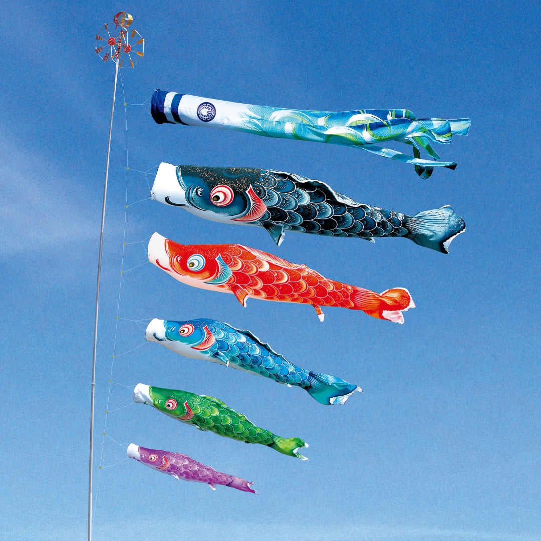 黒鯉 薫風の舞い【風舞い】単品鯉のぼり｜徳永こいのぼり公式 – 晴れと