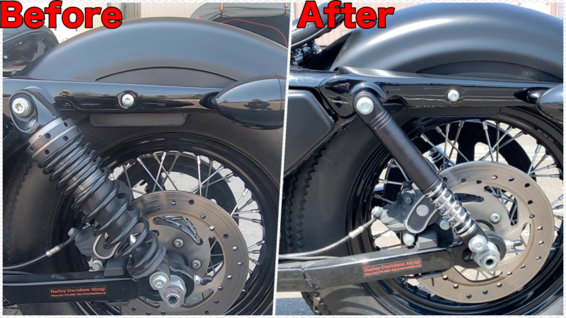 リアサス交換！スプリング付きで限界のローダウン♪ | スポーツスター