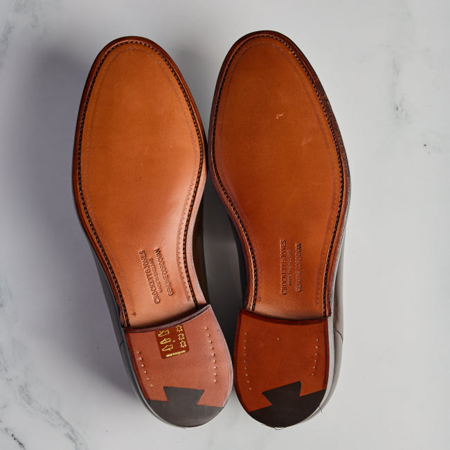 Dark Brown Shell Cordovan Harvard Penny by Crockett & Jones