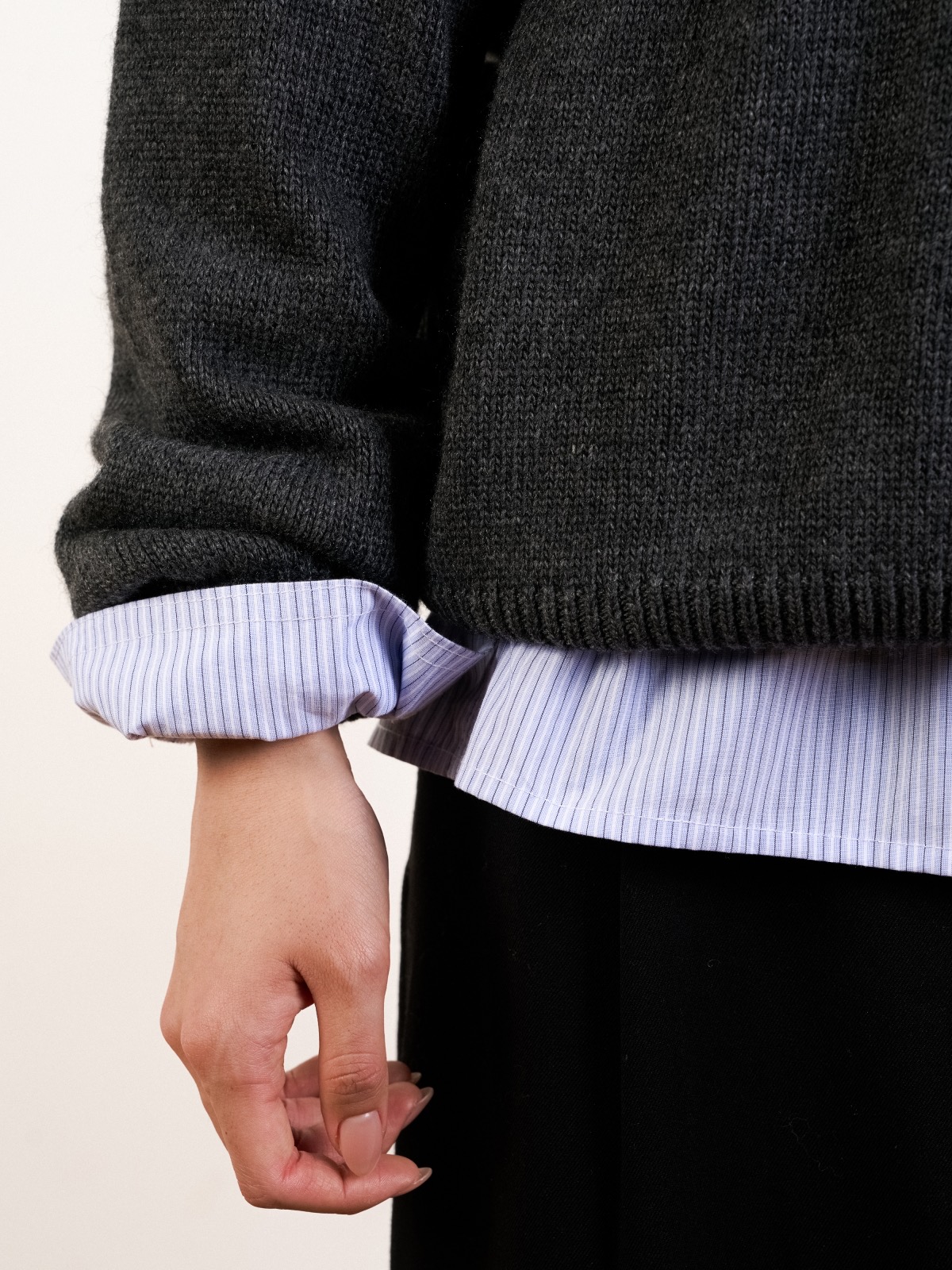 Yak Wool Collar Knit (Charcoal) : 해브해드 Havehad | 바른 도시
