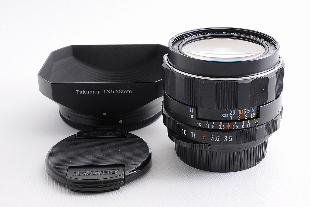 MINT w/ Hood] Pentax SMC Super Multi Coated Takumar 28mm f/3.5 M42