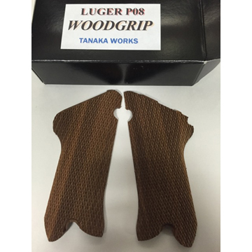 タナカワークス 木製グリップ ルガー P08 用 チェッカー｜Grip