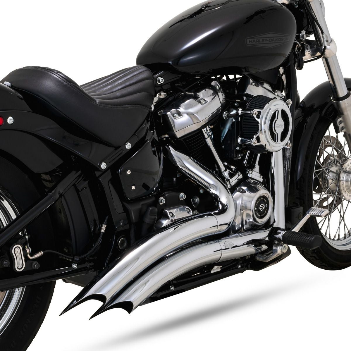 M8ソフテイル用フルエキゾーストマフラー ショートショット スタッ