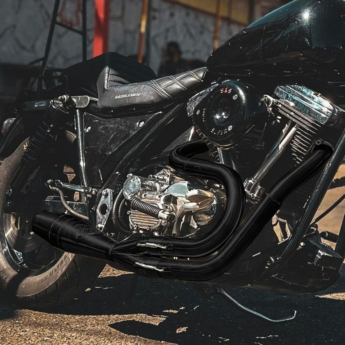 サンダーヘッダー フルエキゾースト・マフラー クローム |ハーレー