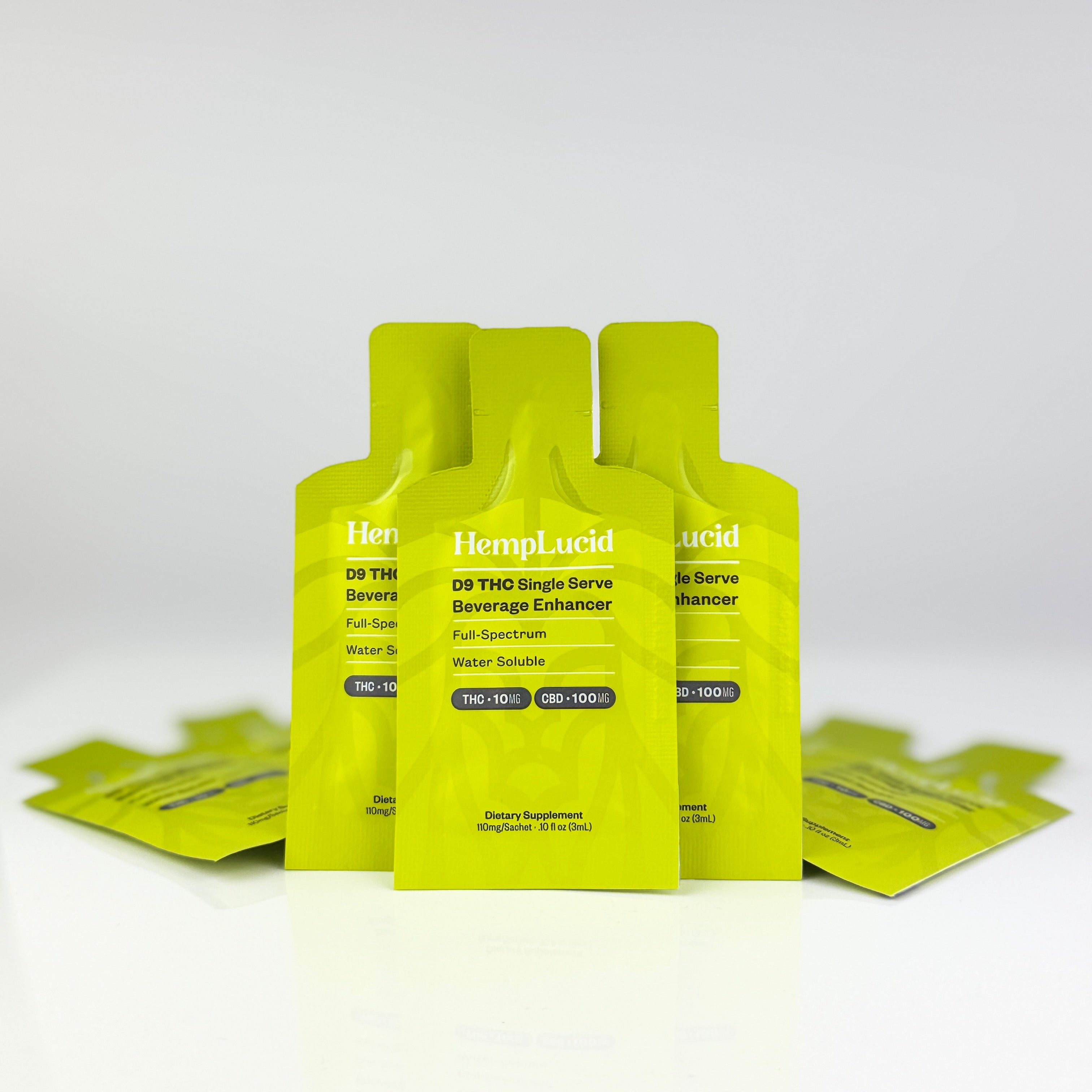 Delta 9 THC 10mg Beverage Enhancer Full Spectrum Water Soluble Sachet