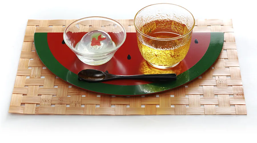 宮内庁御用達 漆器 山田平安堂】【遊び心シリーズ】すいか皿 | 漆器