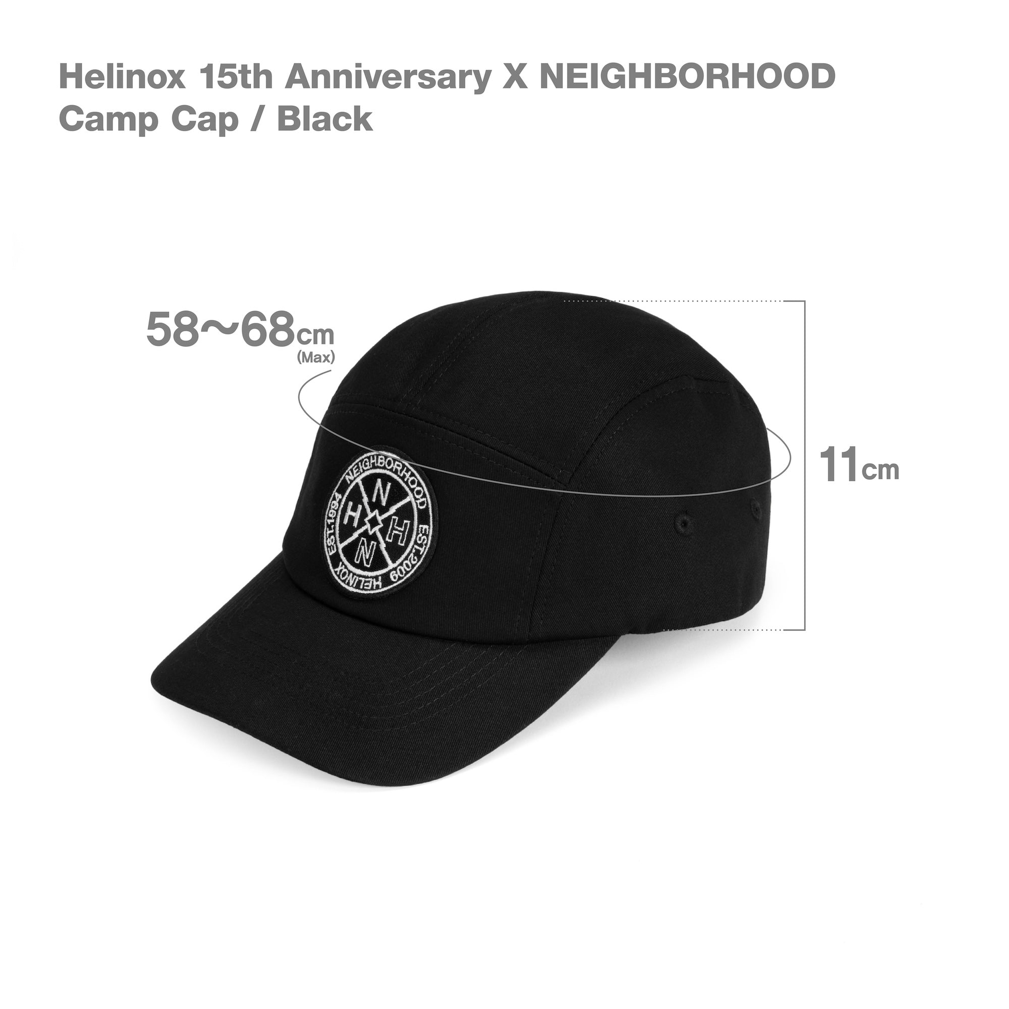 Helinox 15th Anniversary x NEIGHBORHOOD Camp Cap - Black – Helinox