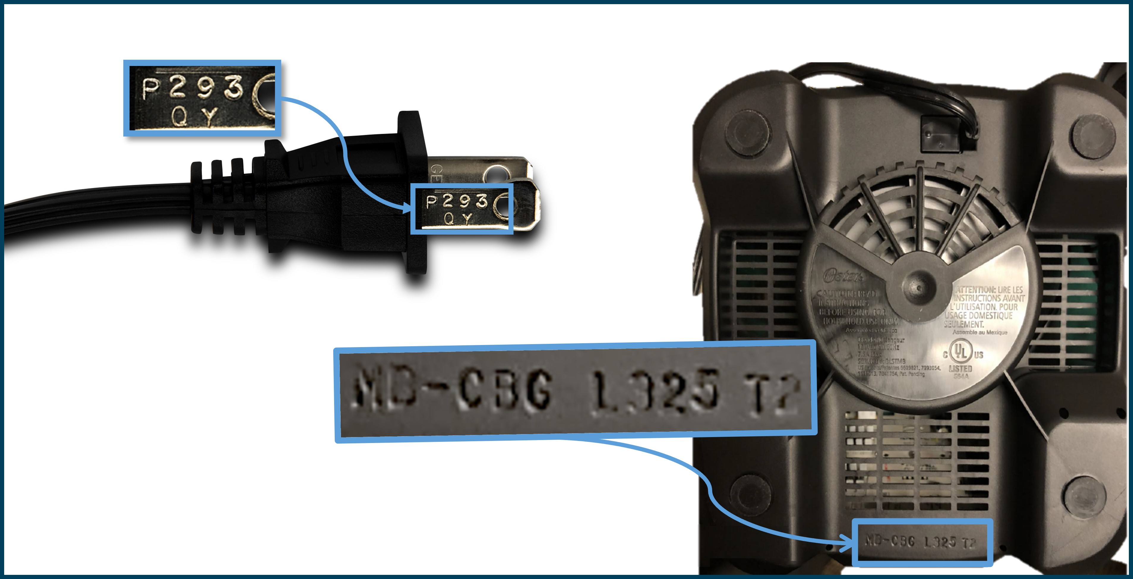 Where to find Model Number and Date Code?