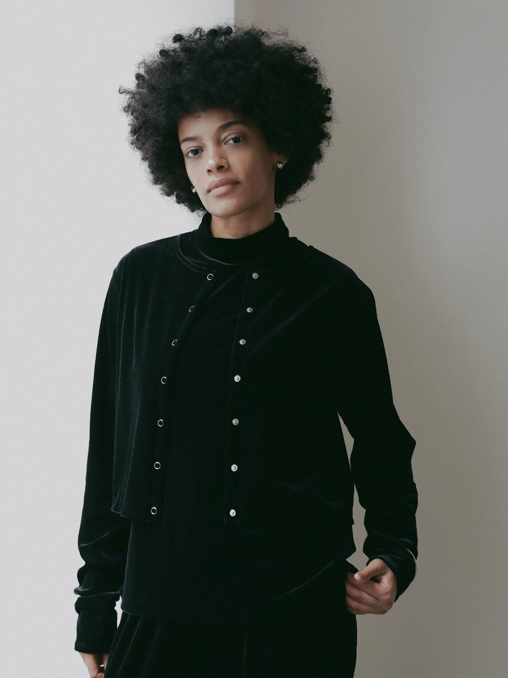 ベロアカーディガン | Cut and sew | HER. Online Store