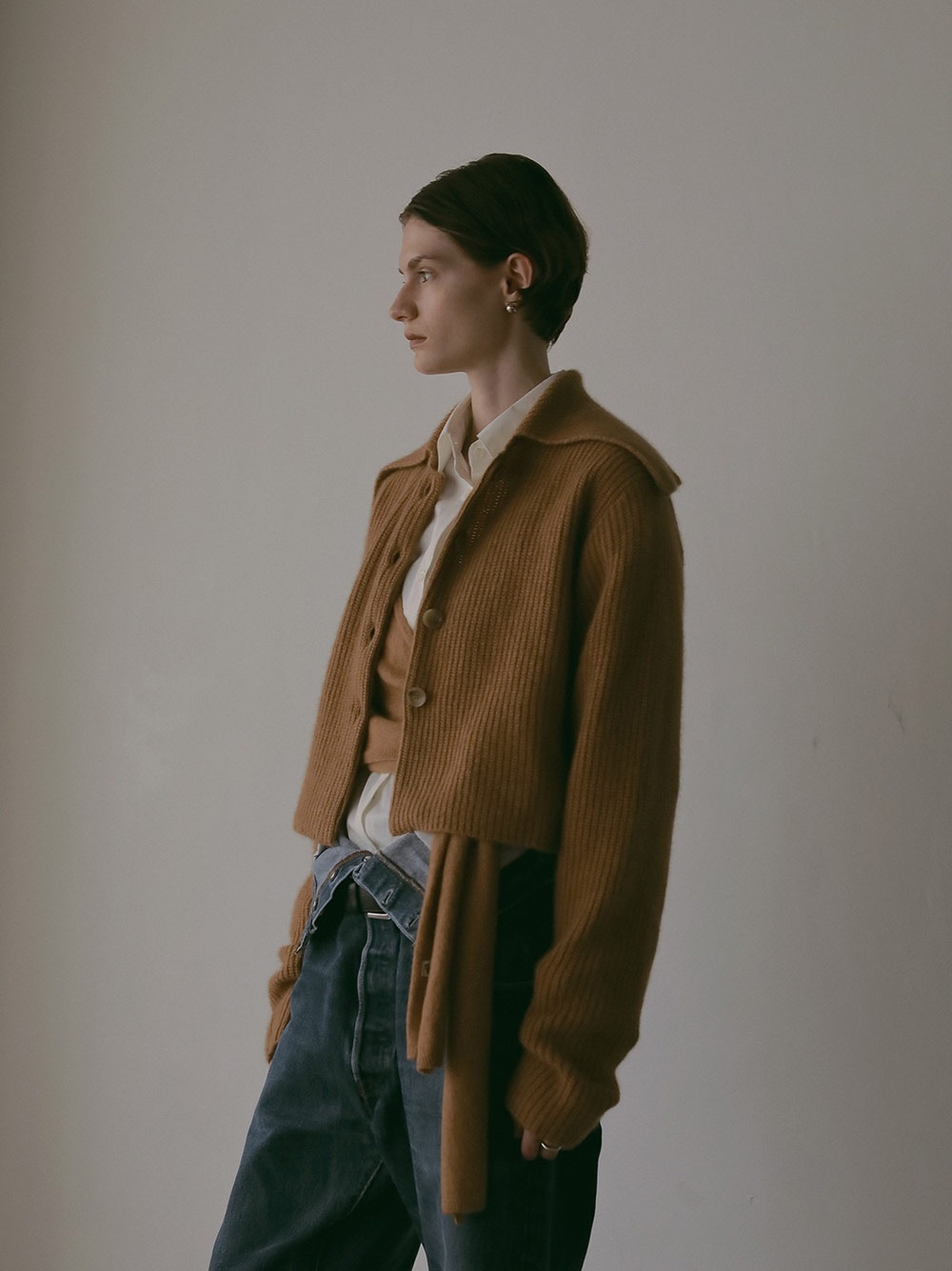 カラーニットカーディガン | Knit | HER. Online Store