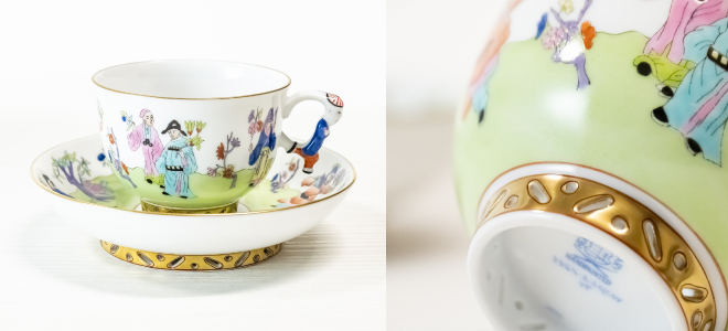 西安の黒] ラージカップ&ソーサー