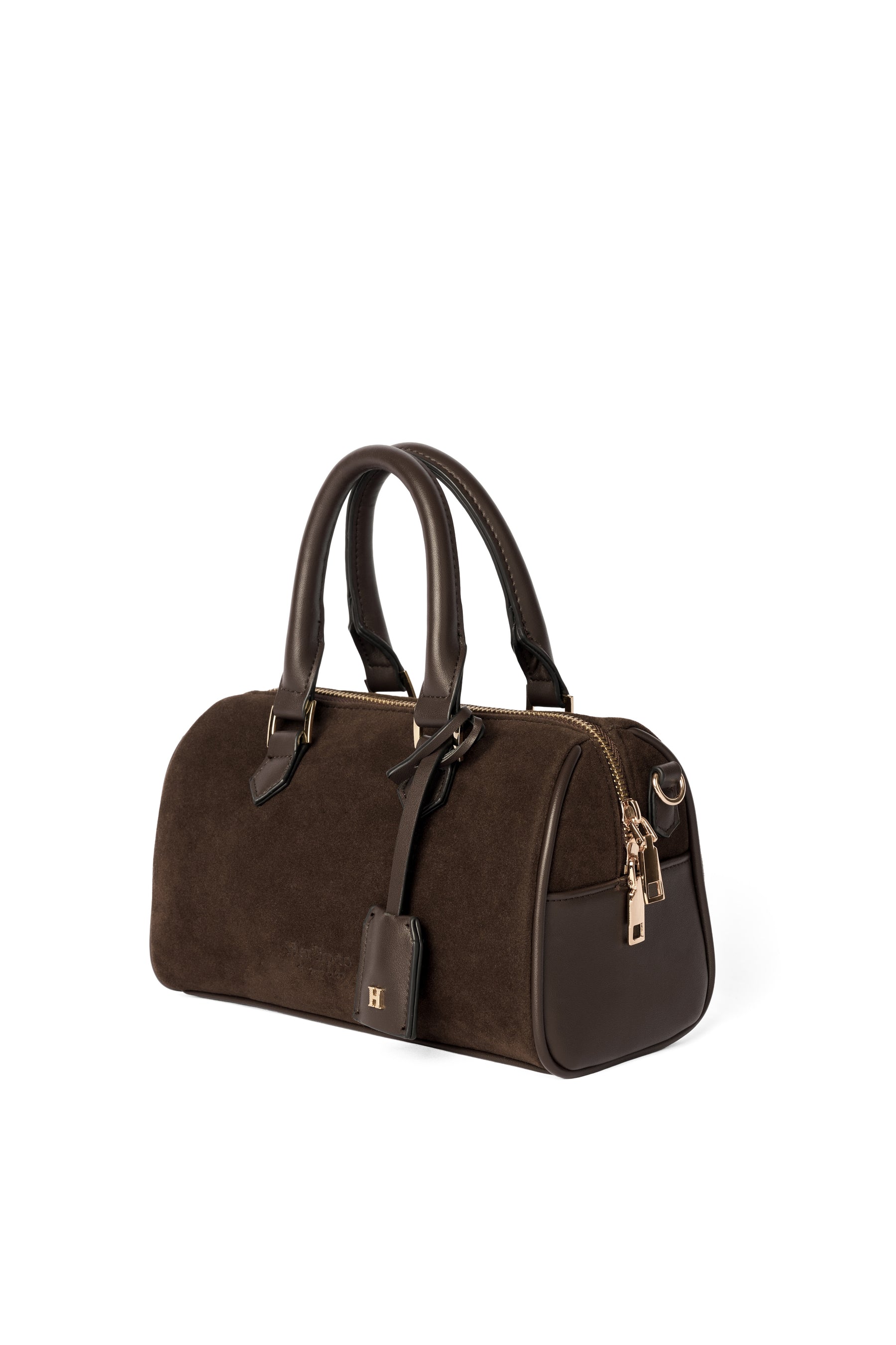 Suede Mini Boston Bag