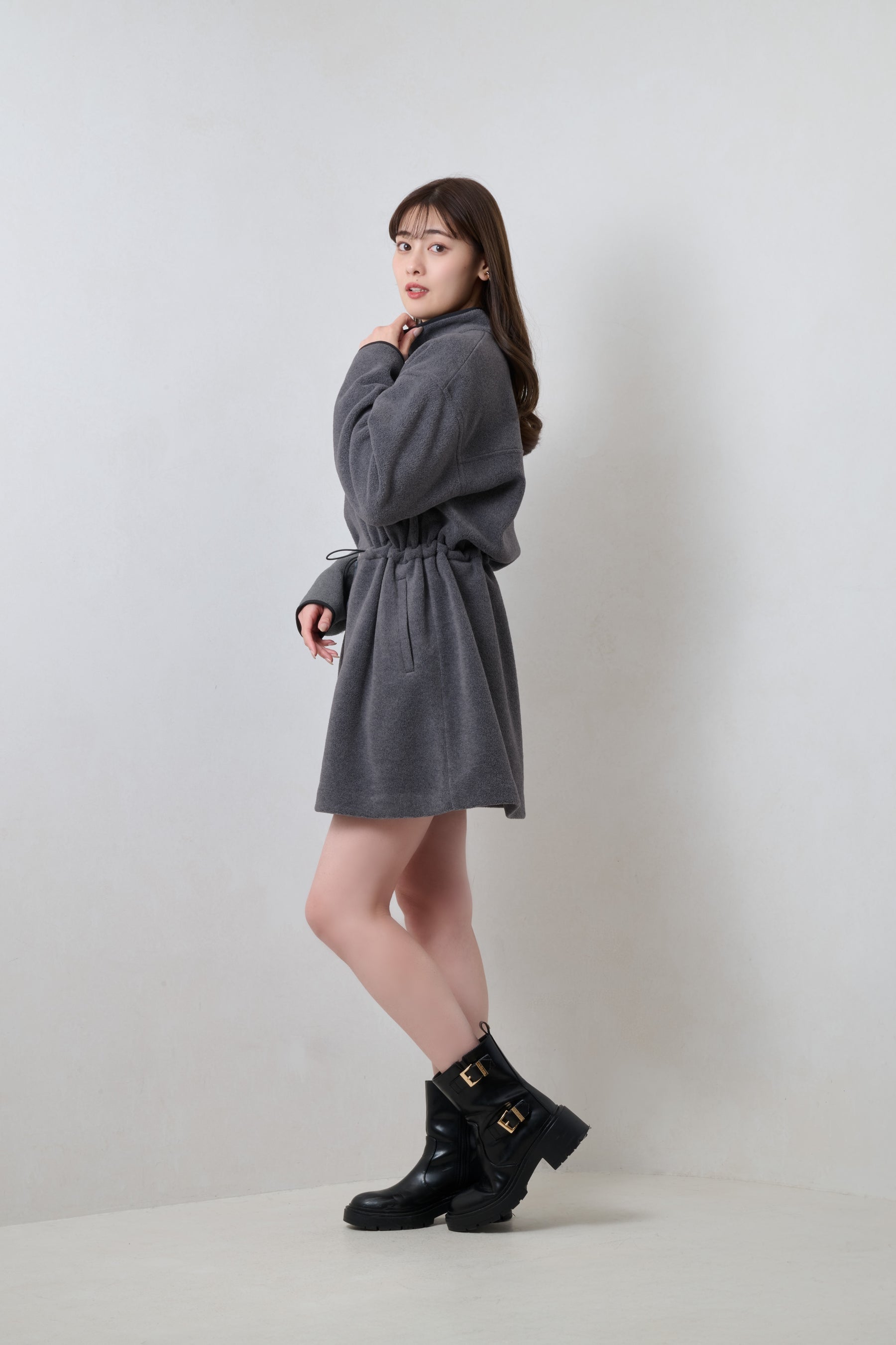 Flight Mode Fleece Mini Dress