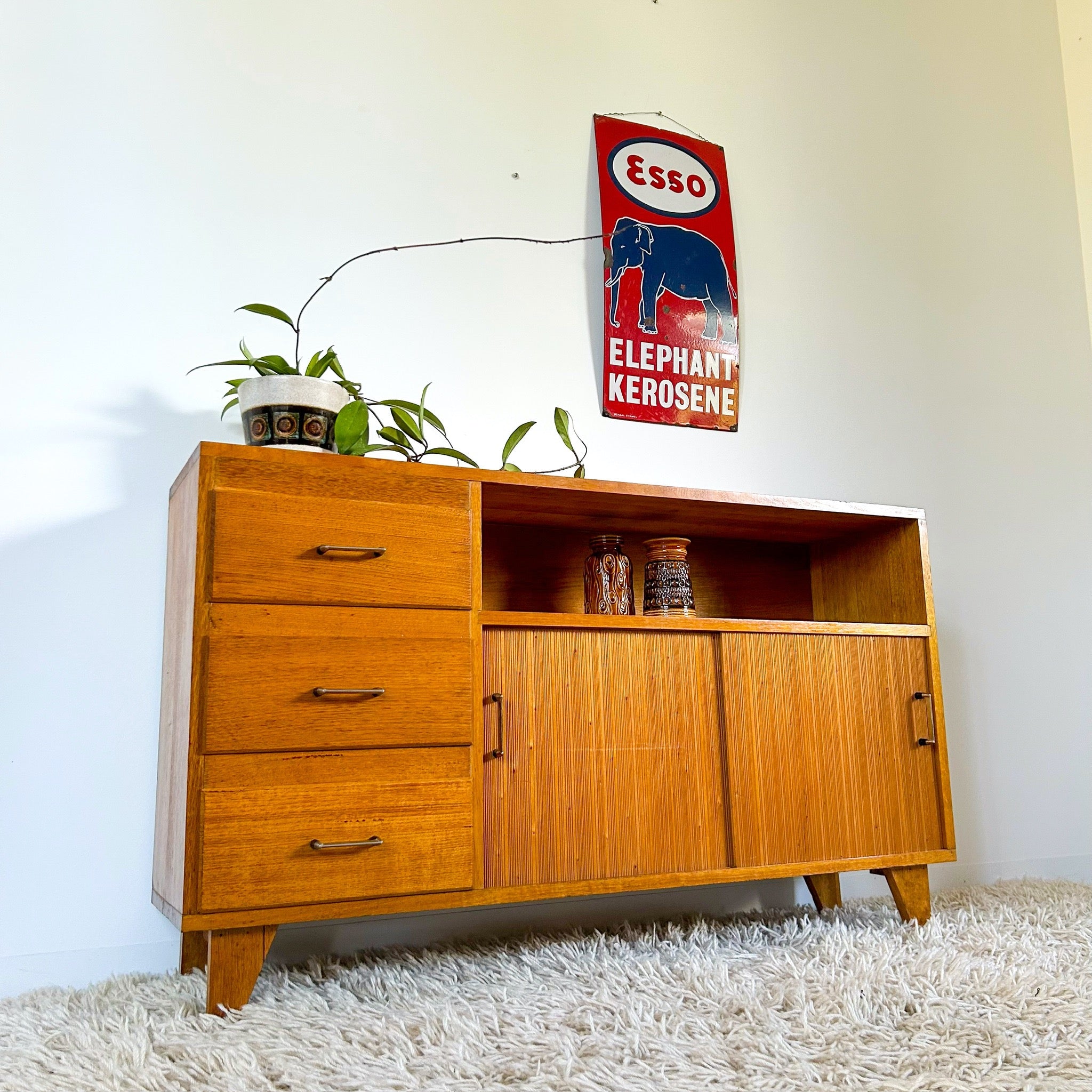 1950s SOLID TIMBER SIDEBOARD