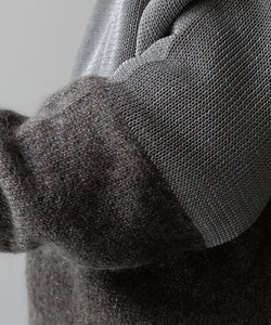 ssstein / シュタイン】MOHAIR GLITTER KNIT COMBINATION LS - GREIGE