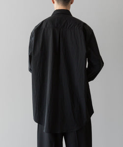 ssstein / シュタイン】WINDPROOF NYLON STANDARD SHIRT - BLACK