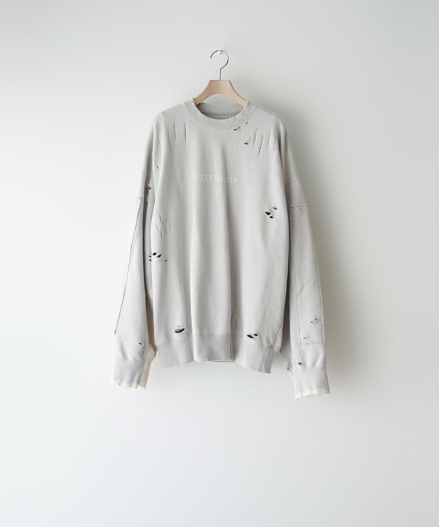 ssstein / シュタイン】OVERSIZED REBUILD SWEAT LS - GREIGE | 公式